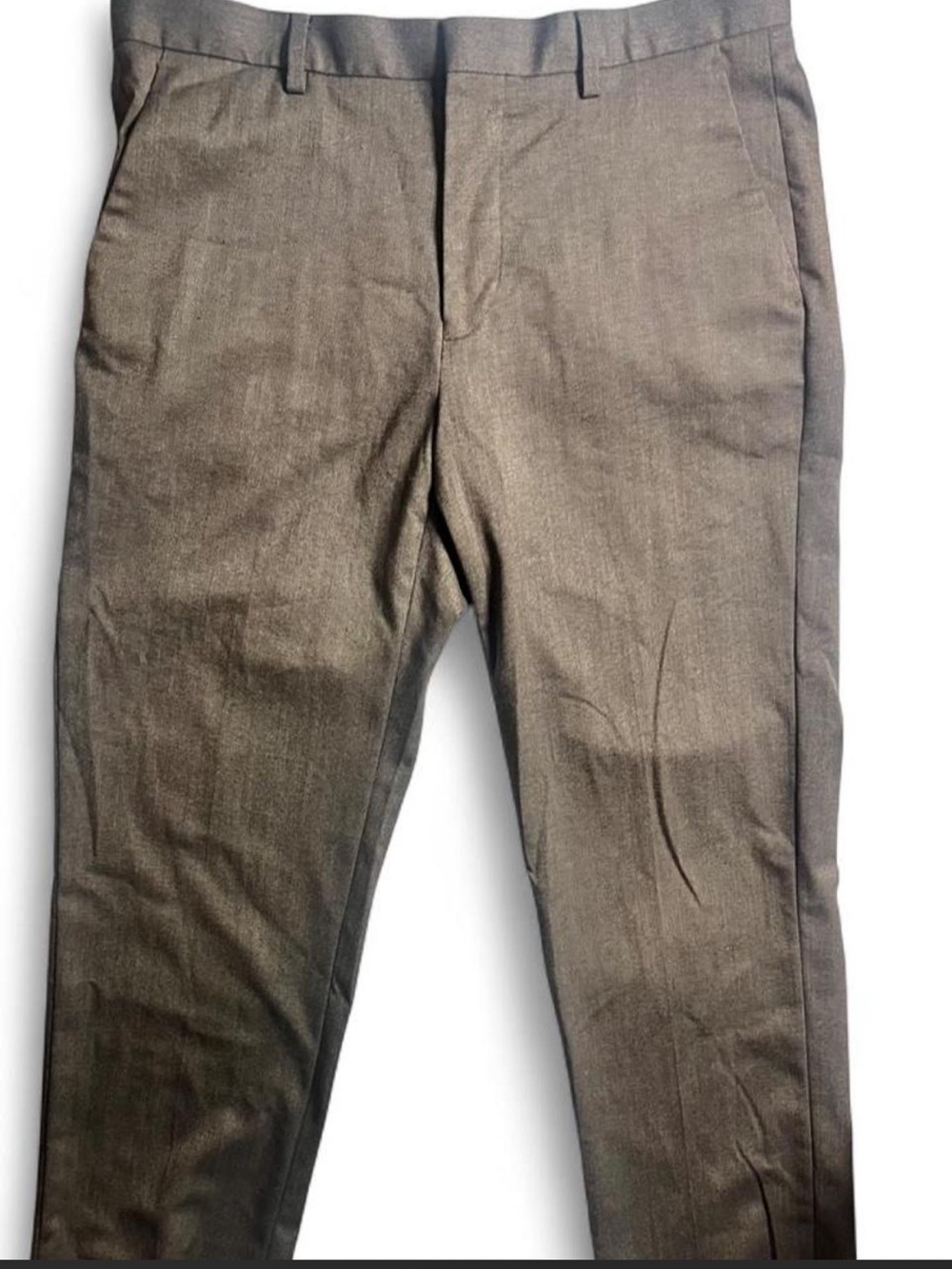 Men's Classic Flat-Front Dress Pants size 34/30 Dark Brown